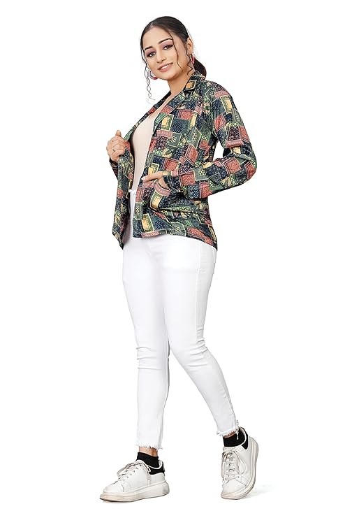 Women's Satin Jacket-Style Shrug with Shawl Collar and Pockets