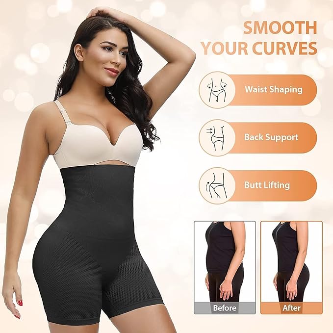 Women's Tummy Tucker High Waist Shapewear with Anti Rolling Strip Panties