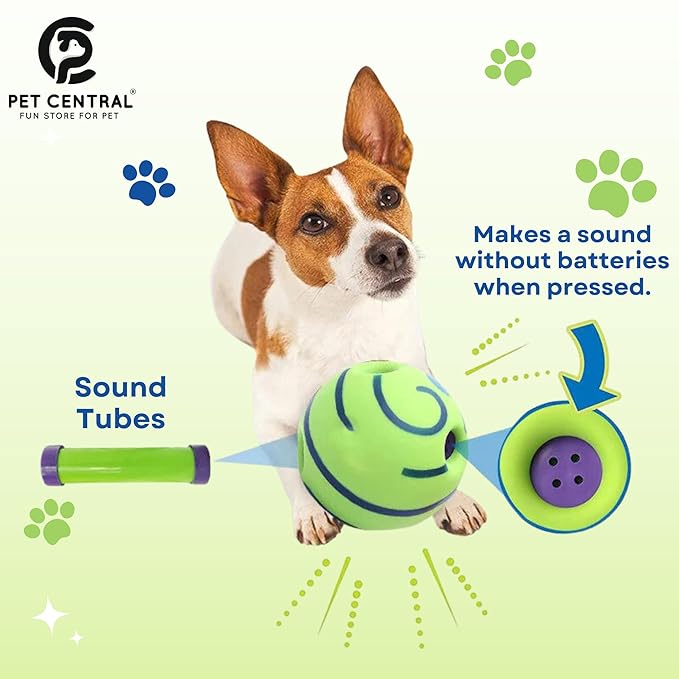 Toy Ball for Dogs Bouncing Giggle Ball Chew Ball for Aggressive Dogs Molar Dog Ball Self Moving Dog Toys Green Fun Ball for Medium and Large Dogs Pet Supplies