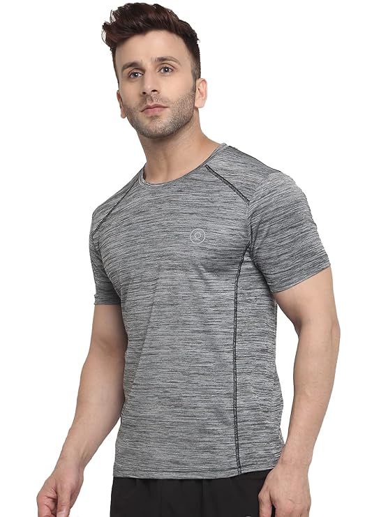 Men's Round Neck Regular Dry Fit Gym Sports Regular Fit T-Shirt