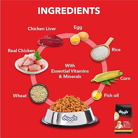 Dry Dog Food Chicken and Egg, 3kg with Free 1.2kg