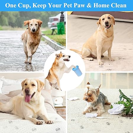 Pet Paw Cleaner Portable Dog Paw Washer with Soft Silicone Bristles for Quickly Cleaning Pets Muddy Feet Color May Vary Paw Cleaner