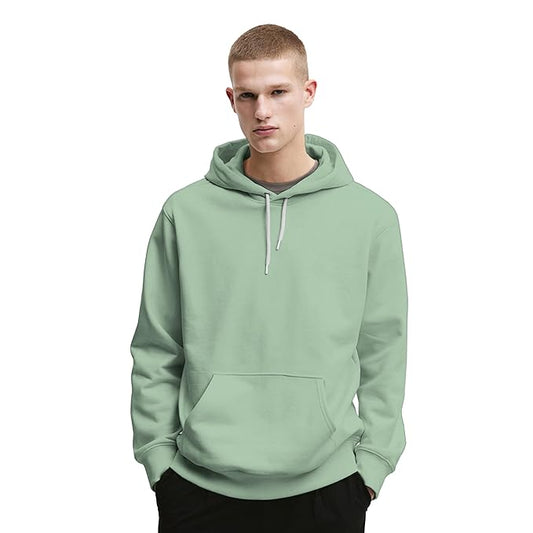 Premium Mens Cotton Fleece Plain Hoodie with Thick String