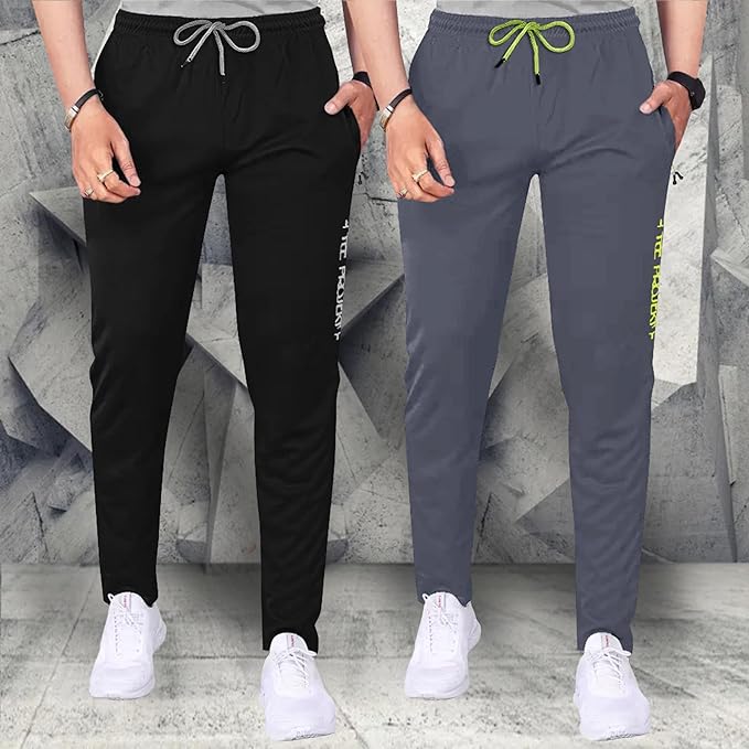 Combo Track Pant with Lycra Elastic Jogger Suitable for Active Wear, Jogger Yoga Wear, Sports