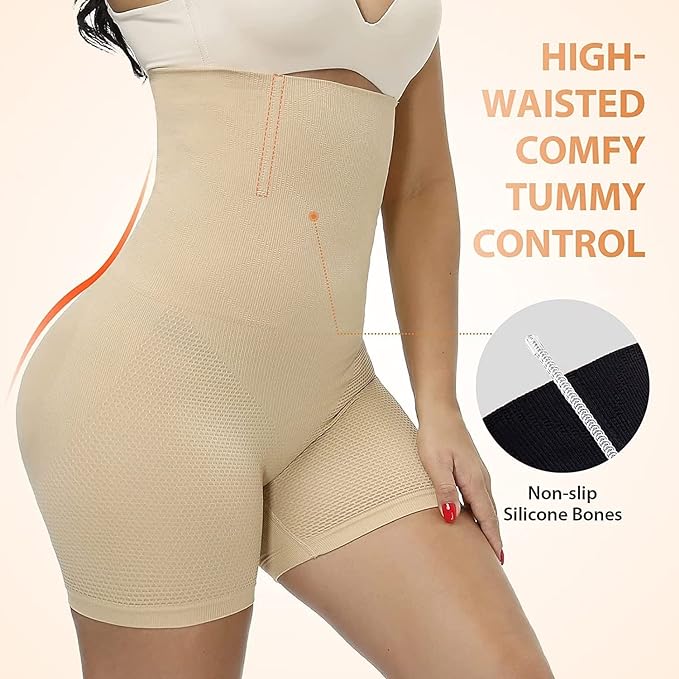 Women's Tummy Tucker High Waist Shapewear with Anti Rolling Strip Panties