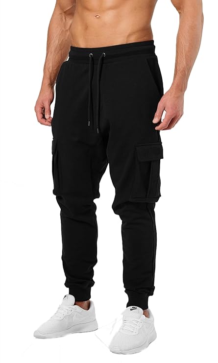 Men's Cotton Solid Men Stylish Cargo Track Pants