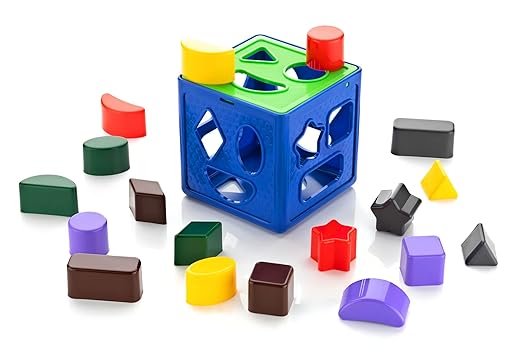 Shape Sorting Cube With 18 Shape And Different Color