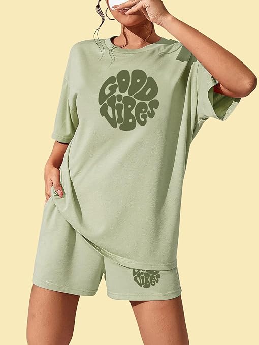 Women's Cotton Printed Night Suit Set of Top & Shorts