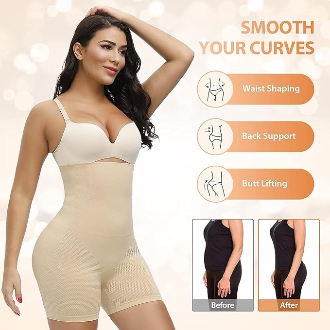 Women's Tummy Tucker High Waist Shapewear with Anti Rolling Strip Panties