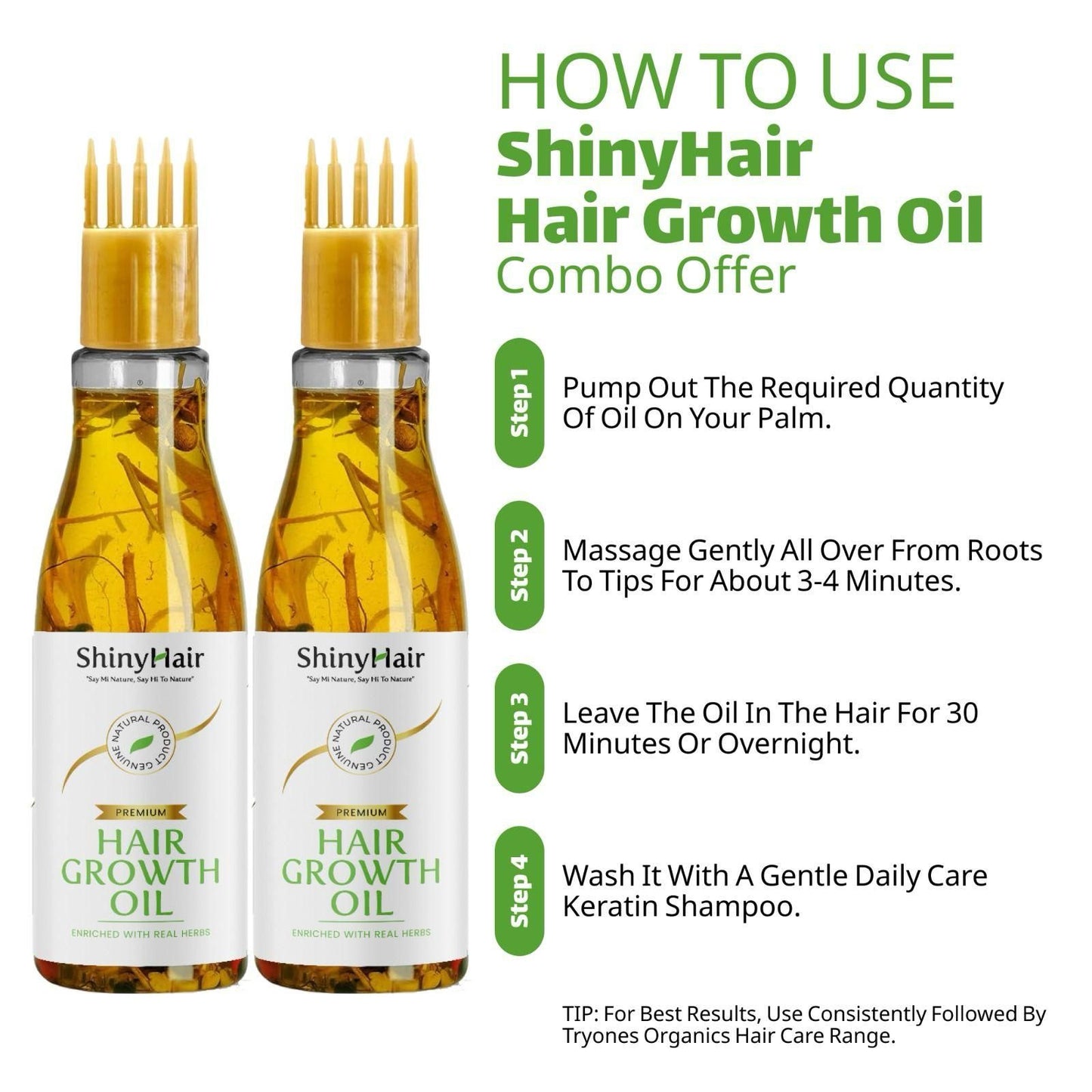 ShinyHair Growth Oil Enriched With Real Herbs 110ml (Pack of 2)