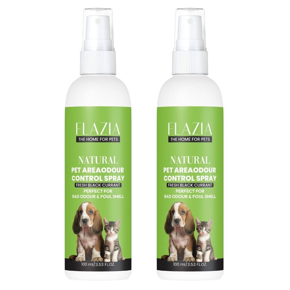 FLAZIA Pets Natural Pet area Odour Control Spray (100 ML) Pack of 2