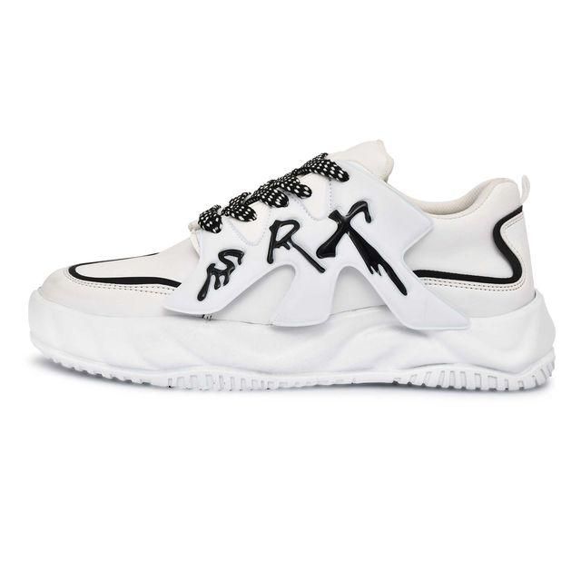 Men's White Lace Up Casual Shoes