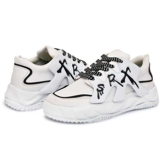 Men's White Lace Up Casual Shoes