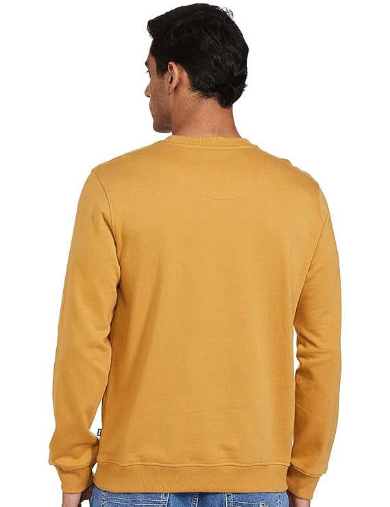 Men Cotton Blend Mock Neck Sweatshirt