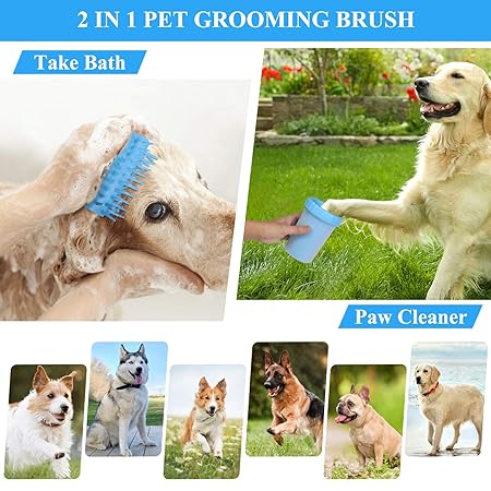 Pet Paw Cleaner Portable Dog Paw Washer with Soft Silicone Bristles for Quickly Cleaning Pets Muddy Feet Color May Vary Paw Cleaner