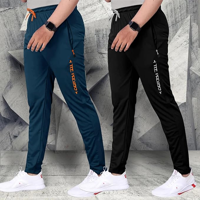 Combo Track Pant with Lycra Elastic Jogger Suitable for Active Wear, Jogger Yoga Wear, Sports