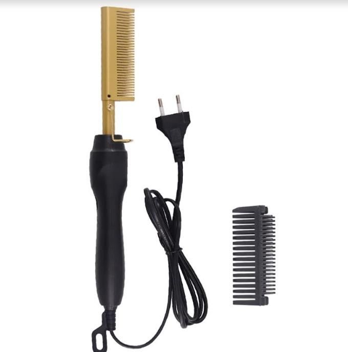 Straightening Pressing Comb Hair Straightener Curler For Natural Hair