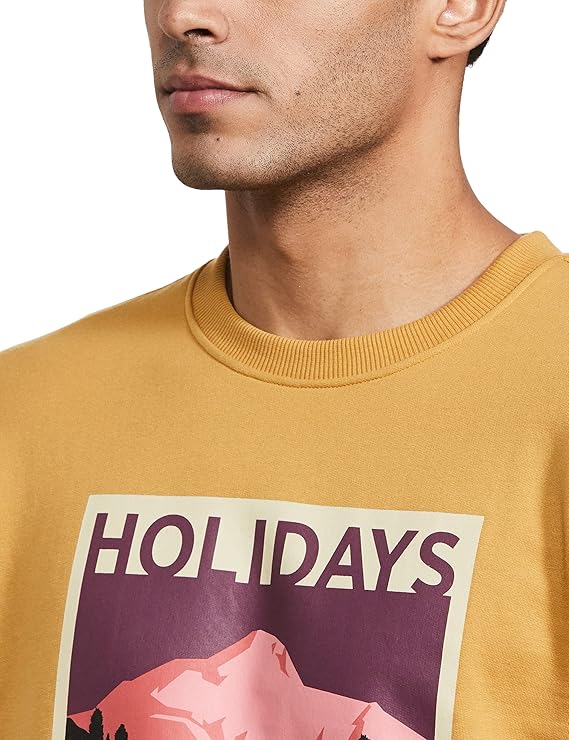 Men Cotton Blend Mock Neck Sweatshirt