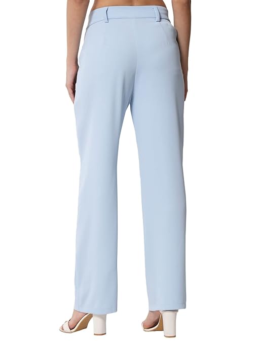 Women's High Rise Viscose Rayon Relaxed Fit Trousers