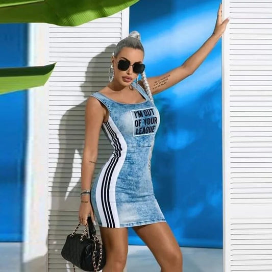 Denim Blast Bodycon Dress