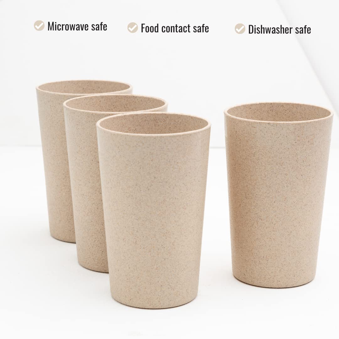 Earth-Friendly Crinkled Tumblers | Made with Rice Husk & Bamboo Fibers