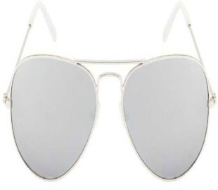 Silver Aviator Sunglasses