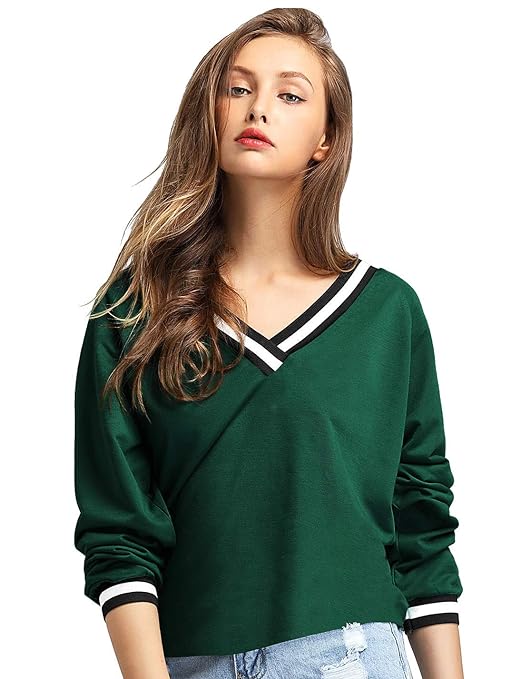 Stylish Plain Long Sleeve Cotton T-shirt for women