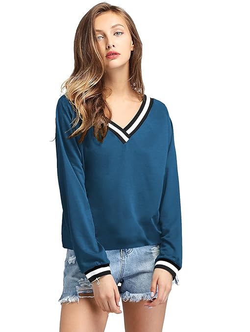 Stylish Plain Long Sleeve Cotton T-shirt for women