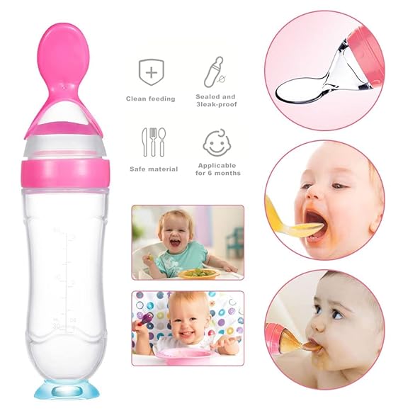 Squeezy Silicone Food Feeder with Plastic Spoon