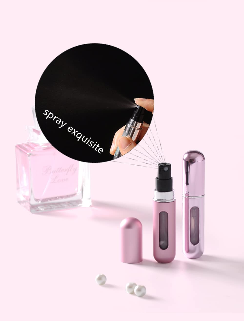 Mini Refillable Perfume Portable Atomizer Bottle Refillable Perfume Spray (5ml - pack of 5 )