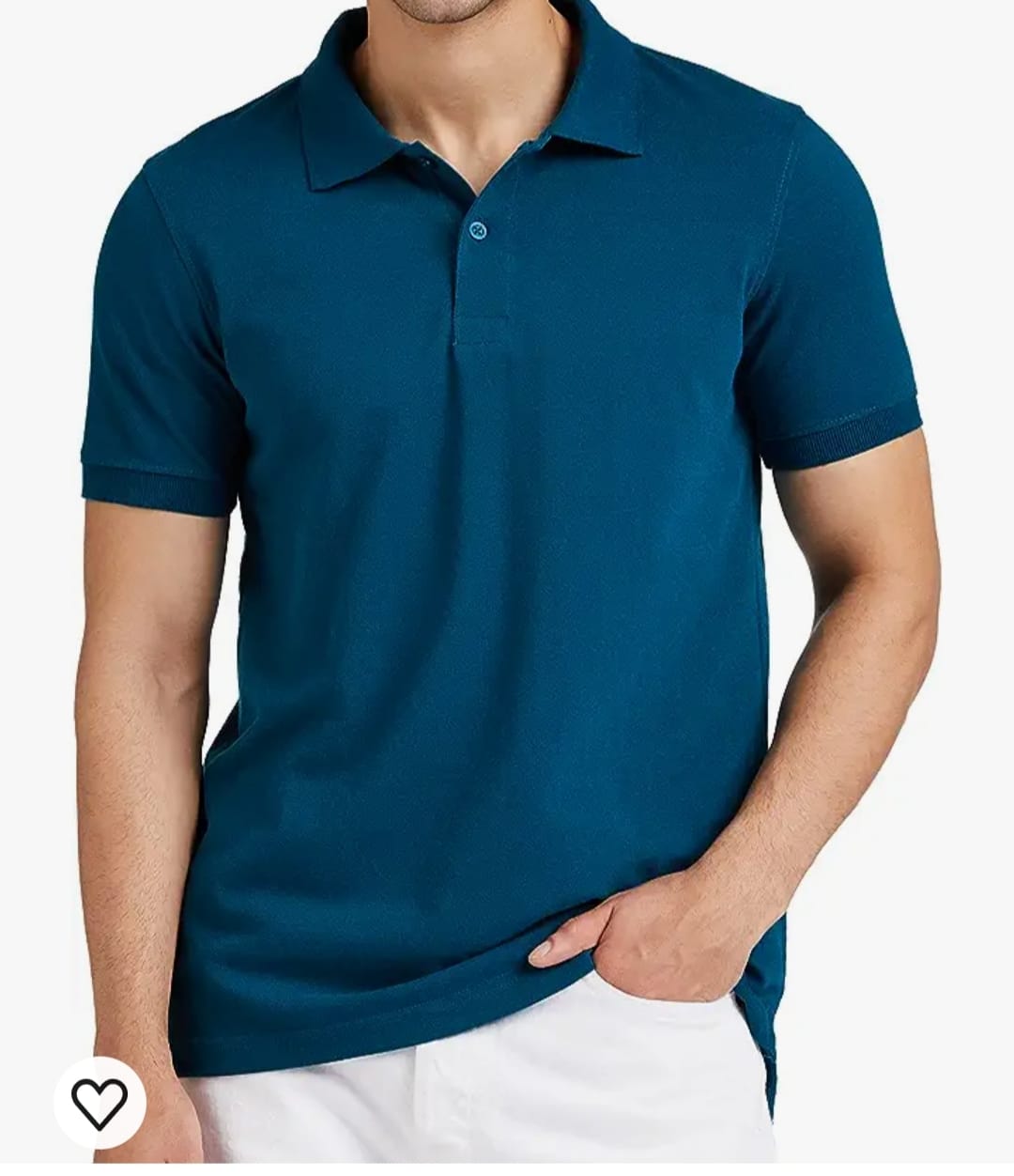 Men Solid Polo Neck Poly Cotton Blue T-Shirt (Pack of 2)