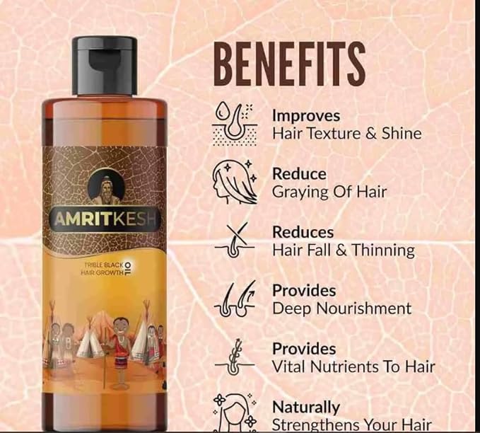 Amritkesh Tribal Black Hair Growth Oil 100ml (Pack of 2)