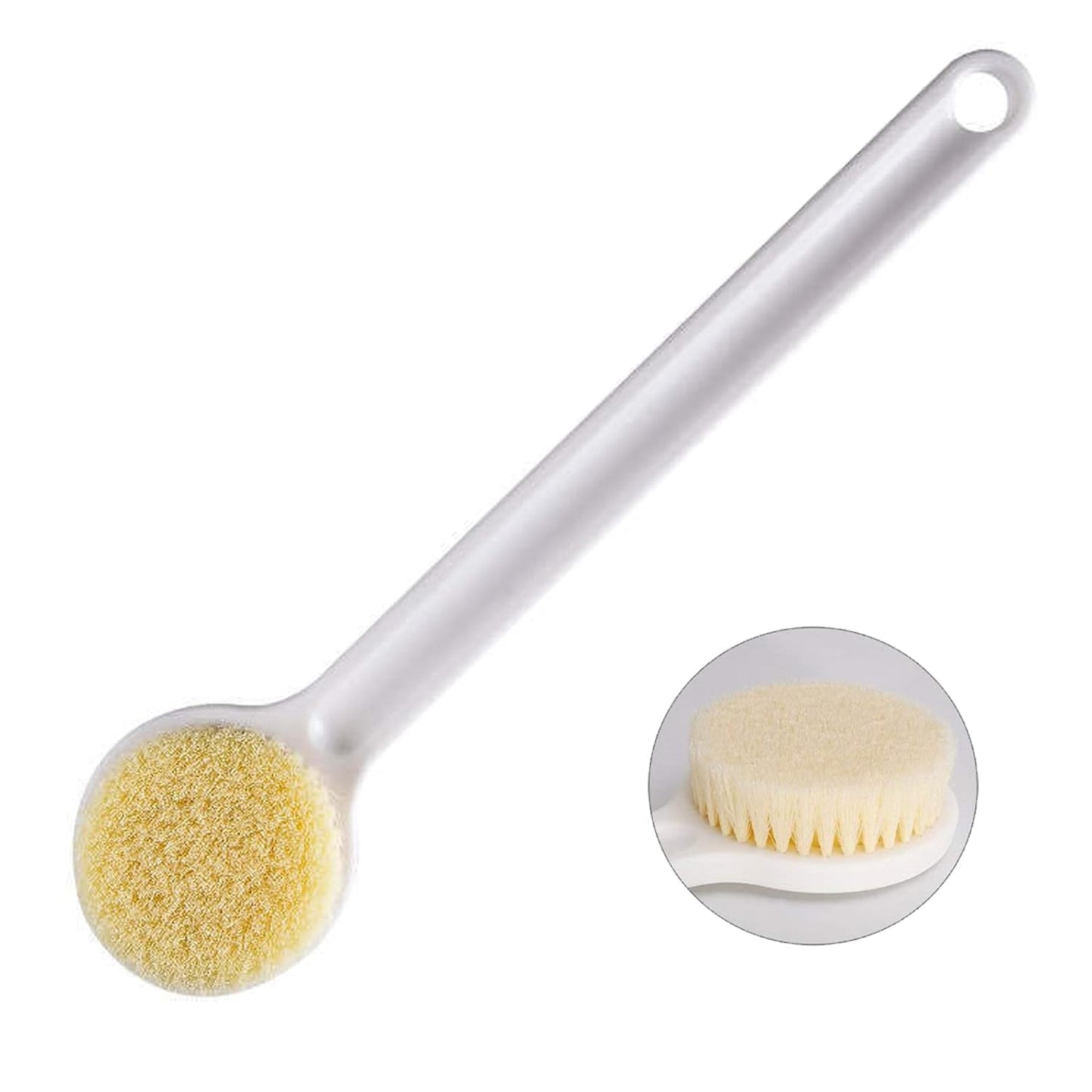 Bath Body Brush Shower Brush Exfoliating with Comfortable Soft and Stiff Bristles