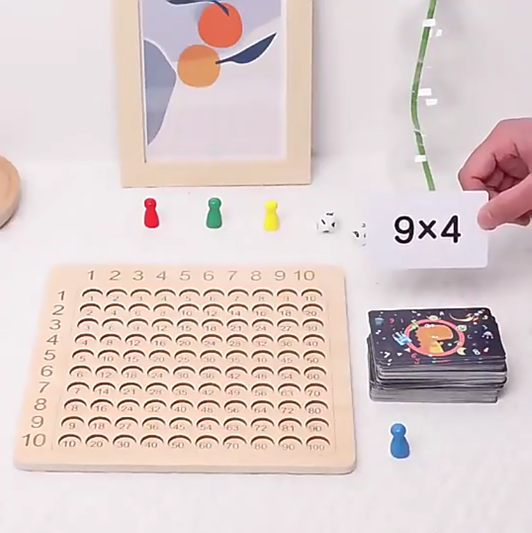 Wooden Math Multiplication Board Montessori