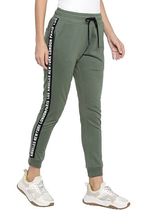 Women's Printed Taped Joggers Track Pant