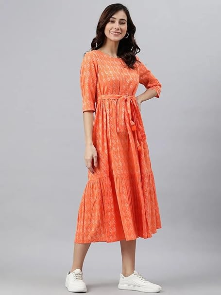 Printed Women's Casual Wear Western Dress