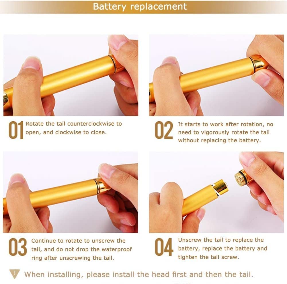 24K Gold Electric Facial Massage Roller